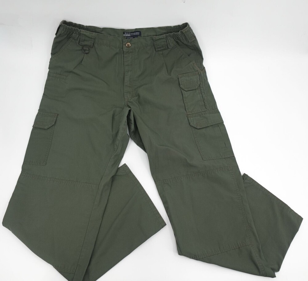 5.11 Tactical Series Cargo Pants Mens 38 Olive Green Straight Leg Pockets
